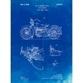thumbnail image 2 of Borders, Cole 19x24 Gold Ornate Wood Framed with Double Matting Museum Art Print Titled - PP10-Faded Blueprint Harley Davidson Model JD Patent Poster, 2 of 4