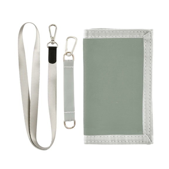 JIALIOU Nylon Trifold Card Wallet with ID Window Zipper Pocket for Men Women Teen Spearmint