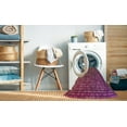thumbnail image 2 of Ahgly Company Machine Washable Indoor Square Transitional Purple Pink Area Rugs, 6' Square, 2 of 7