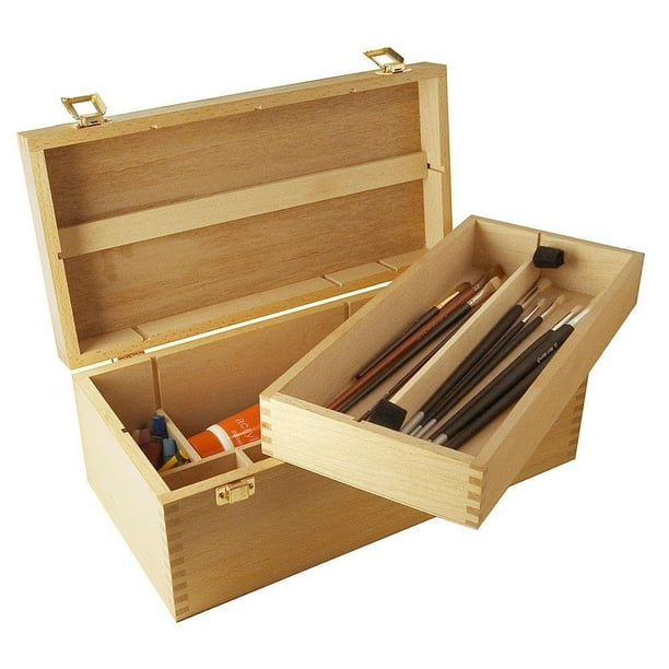 Artist Paint Box Easel Storage Box Store Pastels Oil Acrylic Paint Wood Boxes