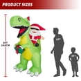 thumbnail image 2 of Inflable Navideño ININ Papá Noel Montado en Dinosaurio de 8 ft, 2 of 7