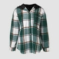 thumbnail image 4 of Timegard Button down Shirts for Women Fall Winter Fleece Hoodies Tops Plaid Casual Comfy Jackets Fashion, 4 of 7