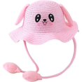 thumbnail image 1 of Baby Hats Baby Straw Hat Summer Children Ears Sunhat with Moving Rabbit Hats Bag Air Caps Kids Hats & Caps Cute Hat, 1 of 4