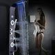 thumbnail image 1 of Panel de ducha LED Torre Lluvia y cascada Masaje Sistema corporal Jets Faucet negro Rozin 99D-HLT8006, 1 of 5