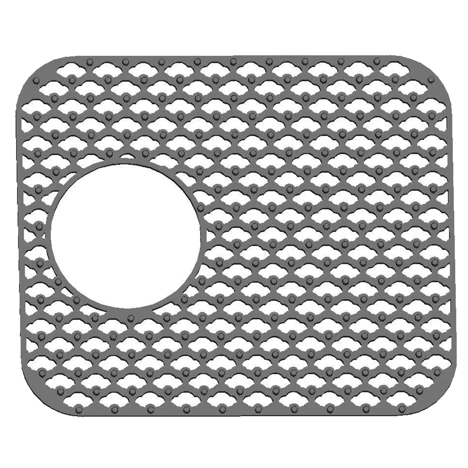 Hloma Antiscratch Food Grade Hollow Sink Mat with Drain Hole Practical