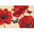 thumbnail image 2 of Brissonnet, Daphne 14x11 Gold Ornate Wood Framed with Double Matting Museum Art Print Titled - Petals and Wings on Beige I, 2 of 4