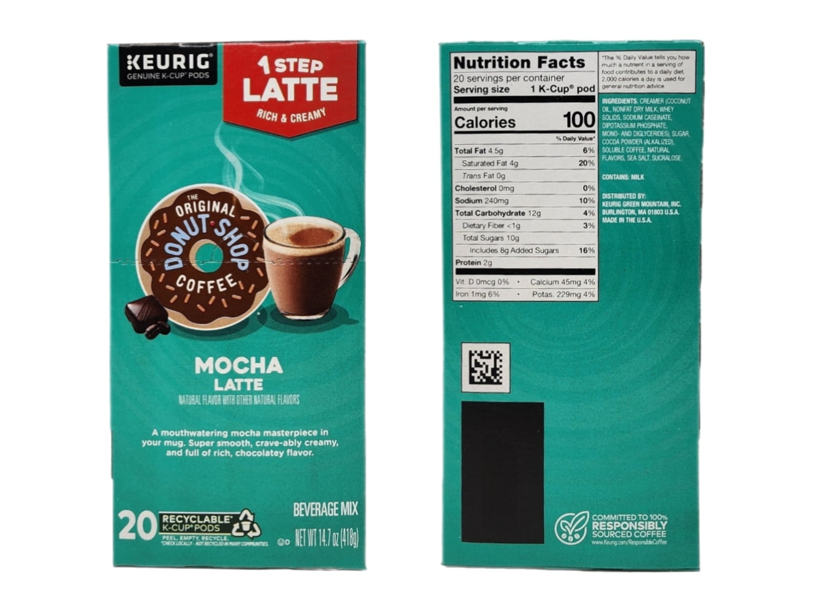 The Original Donut Shop Mocha Latte K Cups Pods, 40 Total, Dark Roast