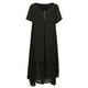 thumbnail image 3 of Nueva moda mujer vestido flojo ocasional del color sólido de manga corta boho summer maxi vestido la Tomshoo Negro 4X-Grande, 3 of 7