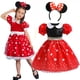 thumbnail image 1 of Disfraz de princesa mini ratón rojo con lunares para niña, disfraz de baile para Halloween y Navidad, 1 of 1