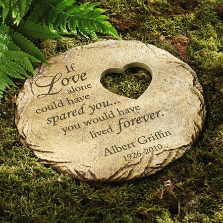 - Personalized Memorial Heart Cut-out Stepping Stone