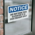 thumbnail image 4 of (2 Pack) Do Not Ride This Elevator Freight Only OSHA Notice Sign, 4 of 7
