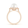 thumbnail image 2 of ANGARA South Sea Cultured Pearl Ring with Diamond Accents in 14K Rose Gold for Women | June Birthstone, Birthday, Anniversary, Jewelry Gift for Women | Pearl Ring, 2 of 8