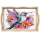 thumbnail image 1 of Bandeja para Servir Pintura Diamantes DIY 5D Colibrí Mesa Escritorio, 1 of 9