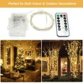 thumbnail image 2 of Paquete de 2 luces LED con control remoto, 16 pies, 8 modos, 50 LED, cable impermeable, luces estrelladas, luciérnagas parpadeantes para patio, jardín, decoración de fiestas, 2 of 5