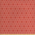 thumbnail image 1 of Abstract Fabric by the Yard Upholstery, Eastern Style Composition of Oriental Motifs Warm Colored Arrangement, Decorative Fabric for DIY and Home Accents, Vermilion and White by Ambesonne, 1 of 4