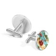 thumbnail image 3 of Santa Claus Elegant Stainless Steel Cufflink Set for Formal Attire, Made of Stainless Steel, Ideal for Special Occasions, 3 of 6