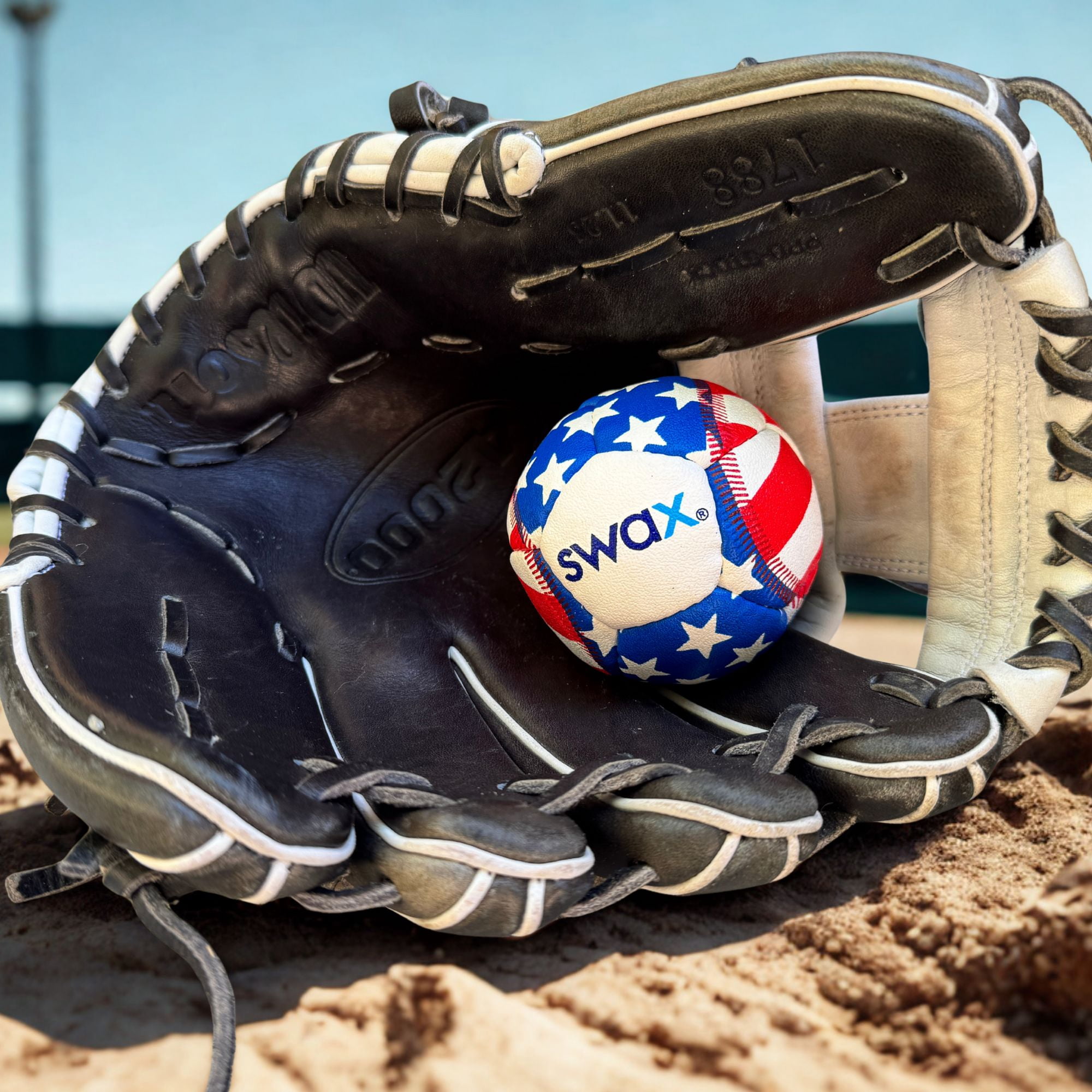 (3 pack) Swax Training Baseball – Stars & Stripes Edition, Regulation Size & Weight, Soft Indoor/Outdoor Practice Ball for Kids & Youth Players
