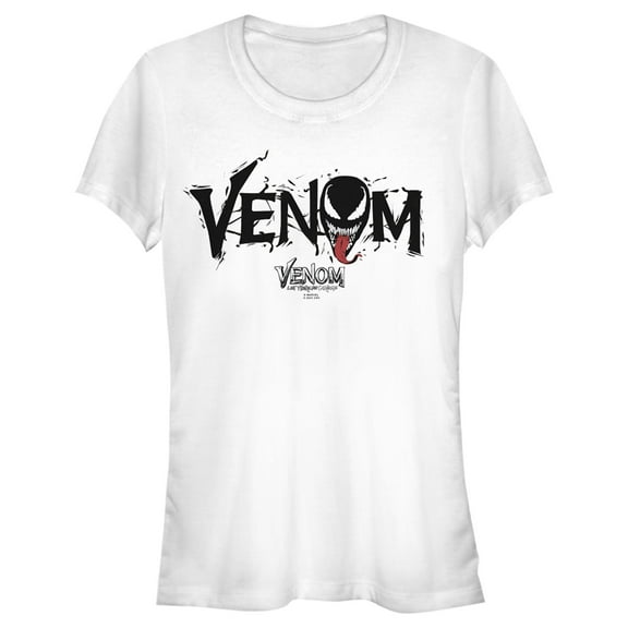Junior's Marvel Venom: Let There be Carnage Black Webs Logo  Graphic Tee White X Large