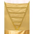 thumbnail image 7 of TSSOE Women Metallic Cross Praise Dance Dress Worship Dancewear Ruffle Overlay Maxi Dress Yellow 3XL, 7 of 7