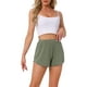 thumbnail image 1 of INSPIRAR CHIC Pantalones Cortos de Lounge para Mujeres en Paquete de 2, Cintura Alta, Ropa de Dormir Casual, Cómodos, Sólidos, Parte Inferior de Pijama M Verde+Verde, 1 of 6