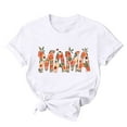 thumbnail image 2 of GaThRRgYP Womens Tshirts Trendy Fashion Tops,Women Mother's Day Gift Mom Flower Print Short Sleeve Round Neck T-shirt Pattern Top White XL, 2 of 7
