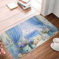 thumbnail image 5 of 1pc Blue Window View of the Sea Absorbent Non-Slip Bathroom Thickened Flannel Rug Decor,Soft,Quick Drying,Suitable For Indoor/outdoor Use,Bathrooms,Bedrooms,Kitchens,Terrace,Laundry Rooms,16"x24", 5 of 9