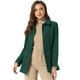 thumbnail image 1 of Abrigo de mujer Allegra K con cuello ponit gabardina de un solo pecho Verde Oscuro L, 1 of 5