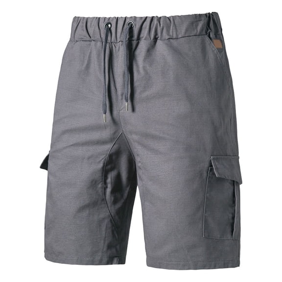 Ersazi Hiking Pants Men's Workwear Shorts Multi Pocket Zipper Straight Leg Five Piece Pants Casual Sports Shorts Shorts Black Men High Waisted Gray Xl