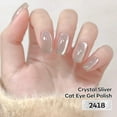 thumbnail image 5 of modelones Cat Eye Gel Nail Polish, 15 ML Glitter Holographic Magentic Nail Polish with Magnet Soak Off U V LED White Gel Polish Silver Shimmer Glass Nail Polish Nail Art Manicure Salon DIY Home, 5 of 9