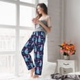 thumbnail image 4 of Uemuo Silhouette Cats Pattern Women's Wide Leg Palazzo Lounge Pants with Pockets Light Weight Loose Comfy Casual Pajama Pants-XX-Large, 4 of 9