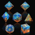thumbnail image 4 of Ensemble de dés en Résine - 7 Pcs, D20, pour Jeux de Table/rpgs, Facile à Lire, 4 of 5