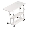 thumbnail image 4 of Bedside Table, Variable Height Bedside Laptop Desk Strong 3 Tier Shelves Easy To Assemble Ergonomic Multifunction with Wheels for Dormitory, 4 of 8