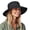 black, variant on Sun Hats for Women Ponytail UV Protection Beach Summer Hat Wide Brim Packable Cowboy Hat