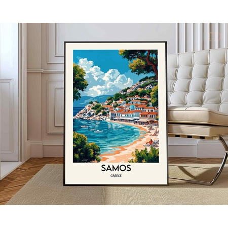 Samos Greece Island Poster, Unframed Paper Poster 8x10in
