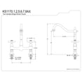 thumbnail image 3 of Kingston Brass KS1171AX Heritage 8-Inch Kitchen Faucet without Sprayer, Polished Chrome, 3 of 3