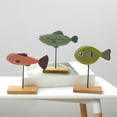 Bawuo Travelwant Wooden Fish Ornament, Simple Cartoon Fishes for
