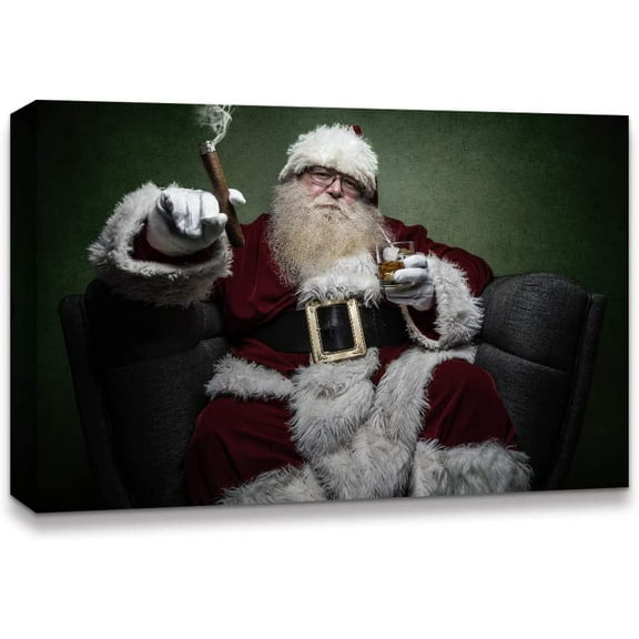 Wall26 Wall26 Canvas Wall Art Christmas Santa Claus Decor Painting Artwork for Home Prints Framed