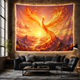 thumbnail image 6 of Flaming Phoenix Above a Winding Mountain River, Dramatic Fantasy Art for Mythical Bird Lovers, Renewal Decor, New Home Gift, Tapestry Wall Hanging for Bedroom and Living Room, 6 of 7