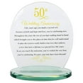 thumbnail image 3 of Dicksons 50th Wedding Anniversary Yellow 6 x 6.5 Glass Table Top Sign Plaque, 3 of 3