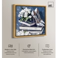thumbnail image 2 of Blue Spring Books and Heels Canvas Floral Glam Art by Art Remedy, Gold Frame, 16" x 16", 2 of 7