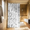 thumbnail image 3 of Cute Ghost Shower Curtain, Black & White Spooky Floral Bathroom Decor, Halloween Aesthetic, Witchy Bathroom Vibes, Unique Gift for Halloween Lovers, 3 of 7