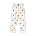 thumbnail image 6 of Uemuo Gold Rabbit Pattern Men's Wide Leg Palazzo Lounge Pants with Pockets Light Weight Loose Comfy Casual Pajama Pants-Small, 6 of 9