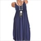 thumbnail image 2 of Vestido de verano Correa sin mangas Vestido de mujer Escote redondo Tela de niña, Azul oscuro, XXL Speravity AP002181-45, 2 of 4