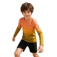 thumbnail image 4 of MEZZALL Children Swim Tops Boys Long Sleeve O-Neck Rash guard Swimwear Gradient Sun Shirt For Kids Toddler Vacation Summer Beachwear, 4 of 4