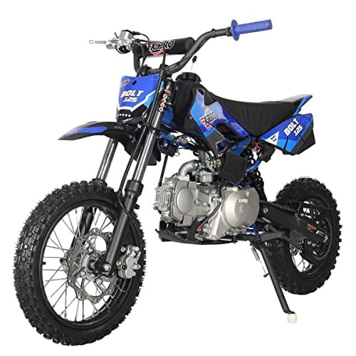 X-Pro Brand New Bolt 125cc Gas Pit Dirt Bike, Automatic Transmission, Electric Start, Big 14"/12" Tires!