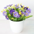 thumbnail image 3 of Artificial Potted Daisy Flower, Simulation Bonsai Fake Plant with Pot for Office Desktop Decor, Home Garden, Party, and Wedding Decoration, Colorful Imitation Flowers for Indoor Decor, 3 of 5