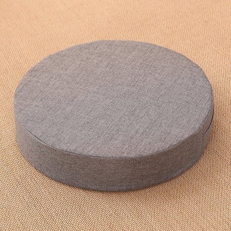 Mictong circular floor cushion, size 15.75 * 15.75 * 2.37 inches, soft solid color floor cushion, meditation cushion for sitting on the floor, suitable for home use, 1 piece, gray
