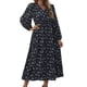 thumbnail image 1 of Vestido largo estampado de manga larga con cuello en V informal para mujer sexy a la moda Fridja NMB681, 1 of 1