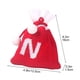 thumbnail image 3 of Bolsa de regalo tejida con letras del alfabeto | Bolsa bordada para dulces navideños | Adorno navideño personalizado | Mini bolsa colgante para decoración del árbol, 3 of 5