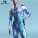 thumbnail image 5 of Traje Zentai de moda VIP para hombre, traje de gato de festival con cremallera frontal, mono punk con estampado de robot, traje de cosplay, ropa de fiesta navideña, 5 of 5